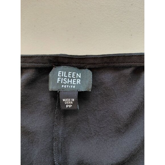 Eileen Fisher Black Silk Petite Pants Size PP - Picture 2 of 9